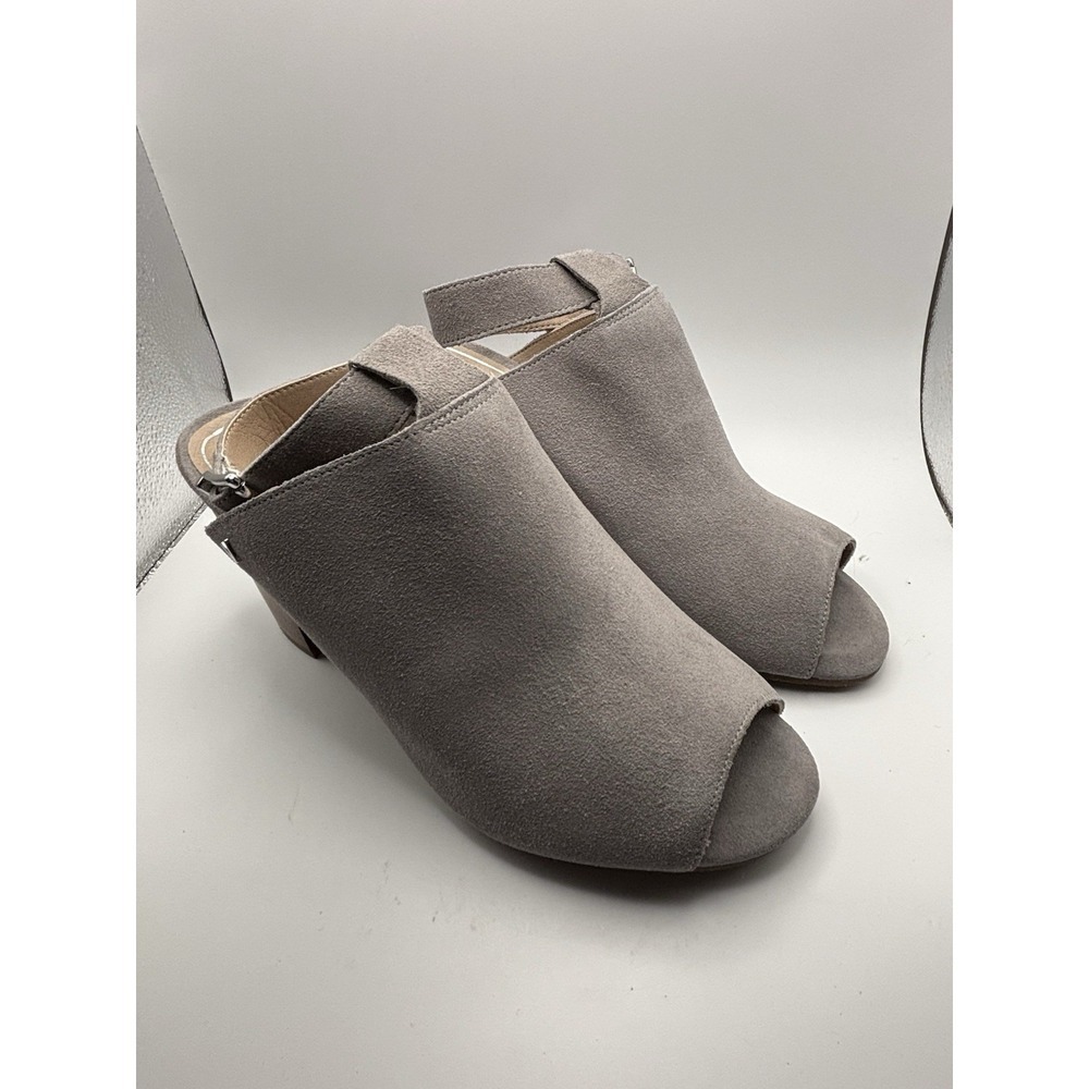 NEW! Vionic Kaia Stacked Heel Sandals / Light Gray Suede‎ / US 10 EUR 42 UK8
